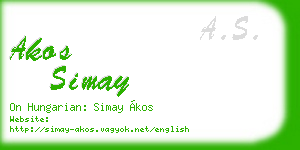 akos simay business card